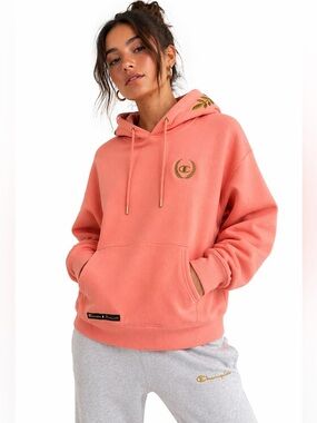 Champion x Muhammad Ali Hoodie Limited Edition Women’s Coral Pink Sweatshirt XL
